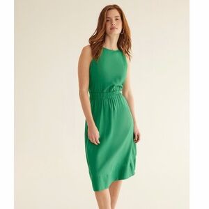 Reitmans Vibrant Green Linen Midi Dress